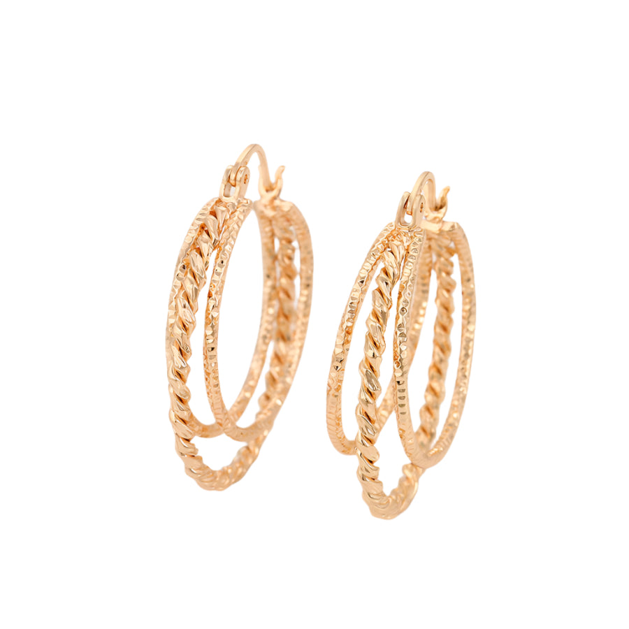 Triple Harmony Hoop Earrings