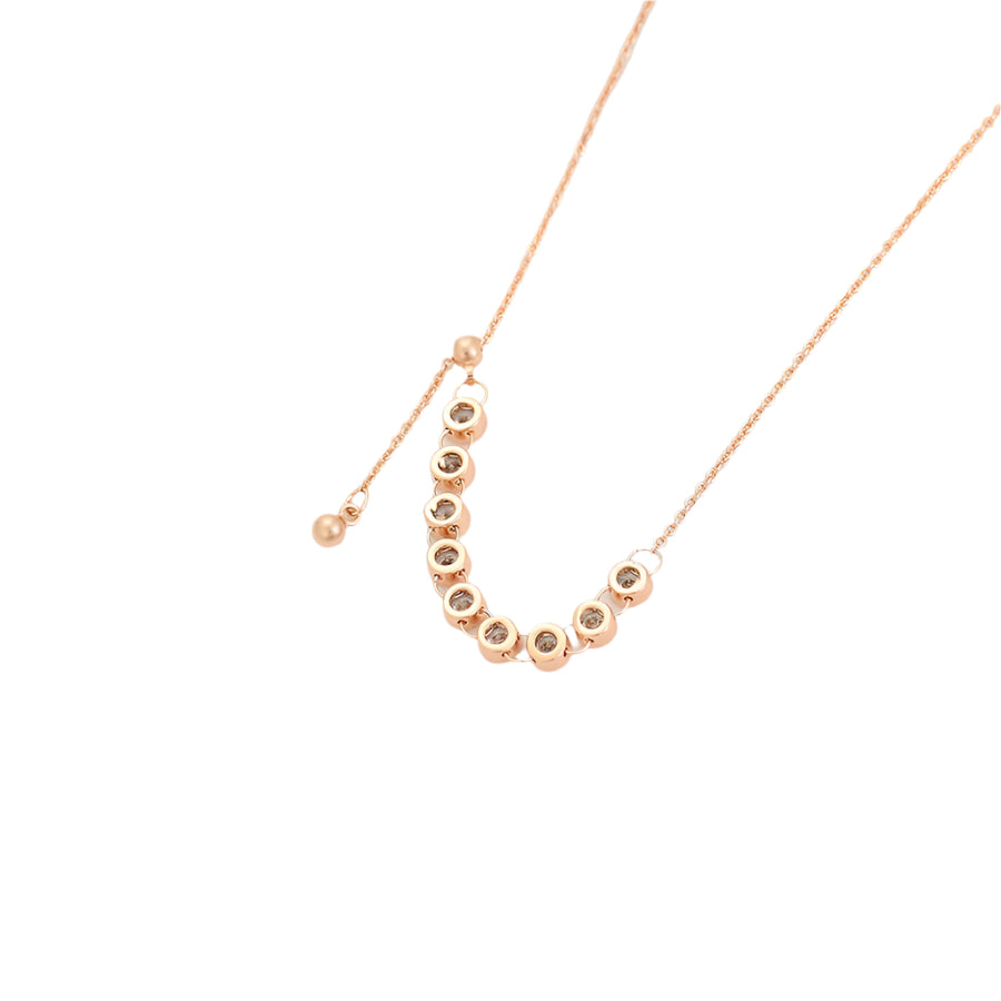 Rose Gold Chainstone Necklace