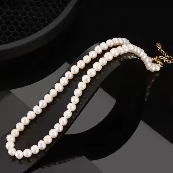 Calypso Freshwater Pearl & Gold Choker Necklace