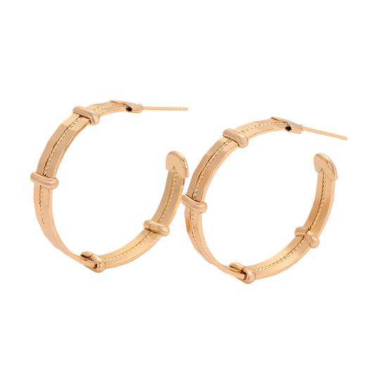 Golden Belt Hoop Earrings