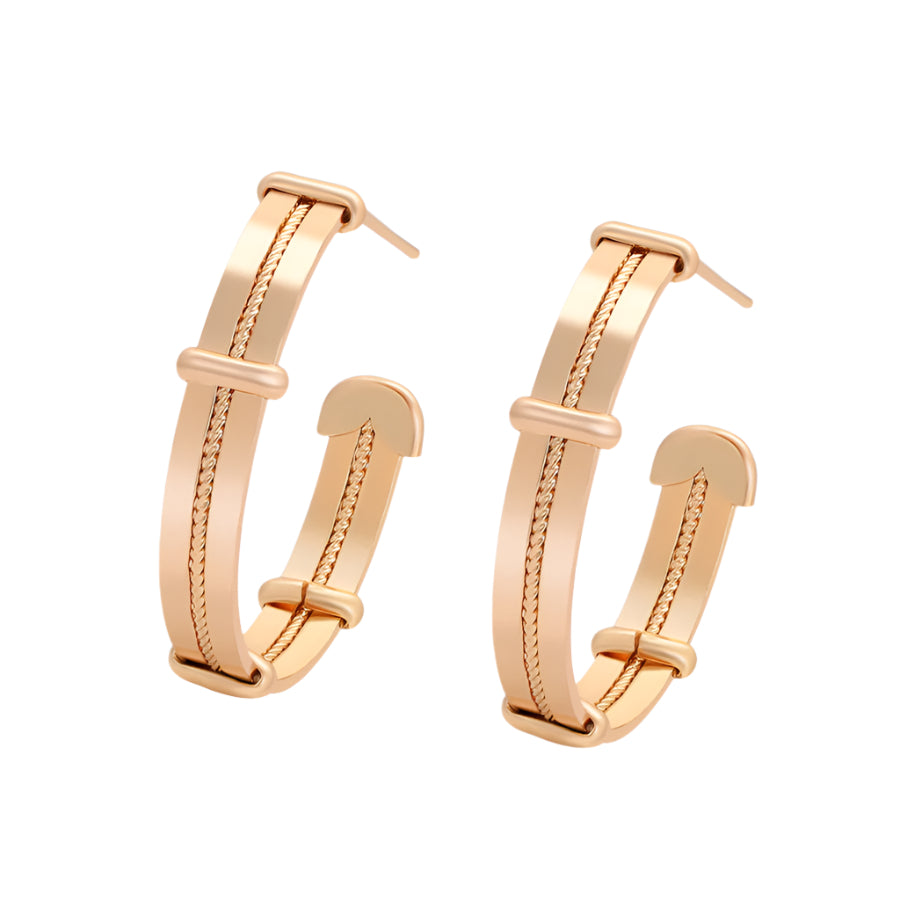 Golden Belt Hoop Earrings