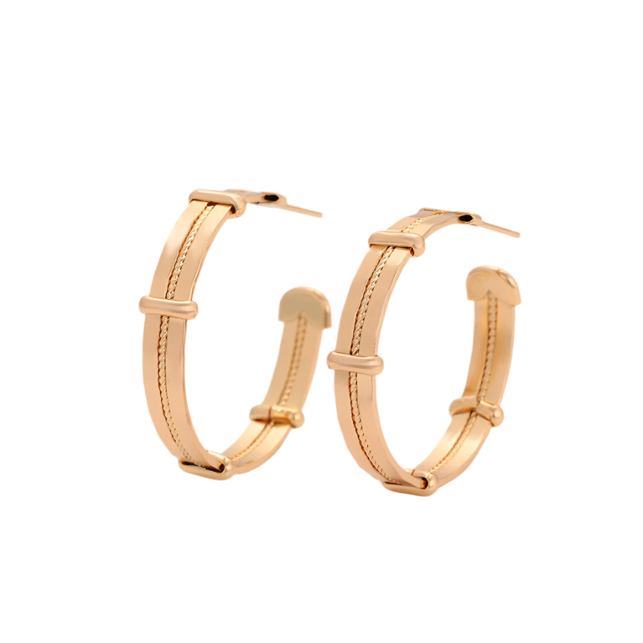 Golden Belt Hoop Earrings