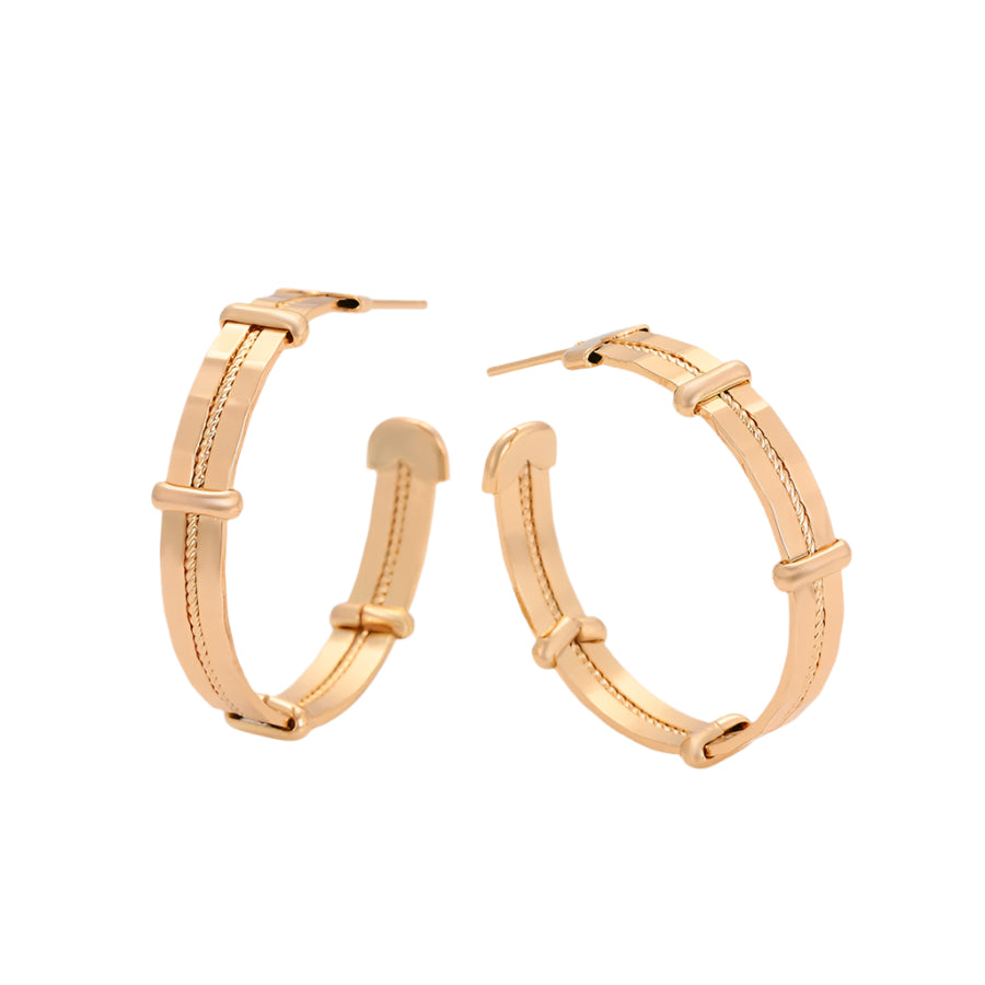 Golden Belt Hoop Earrings