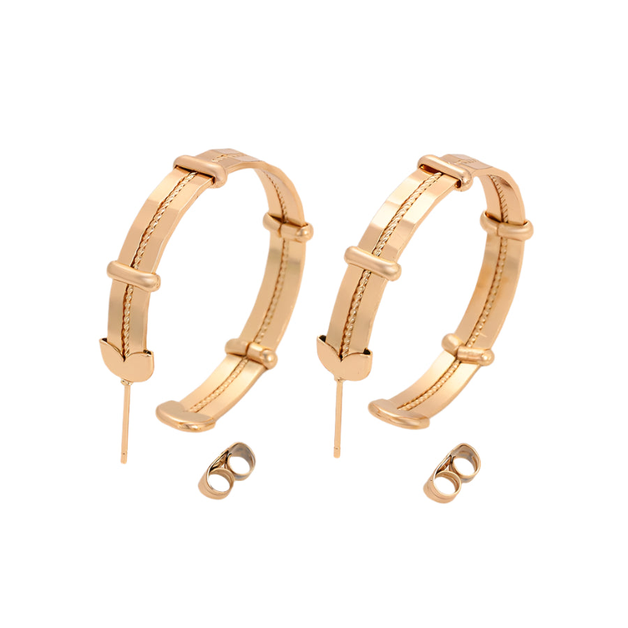 Golden Belt Hoop Earrings