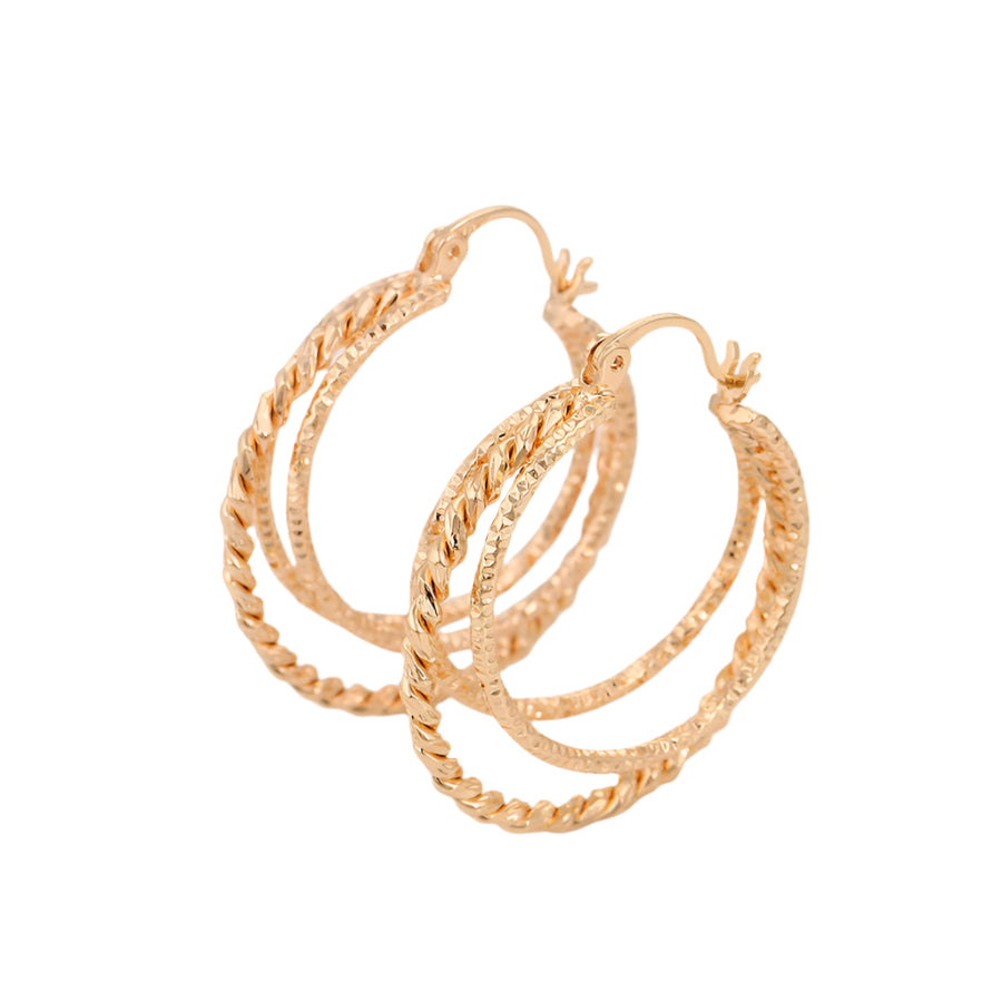 Triple Harmony Hoop Earrings