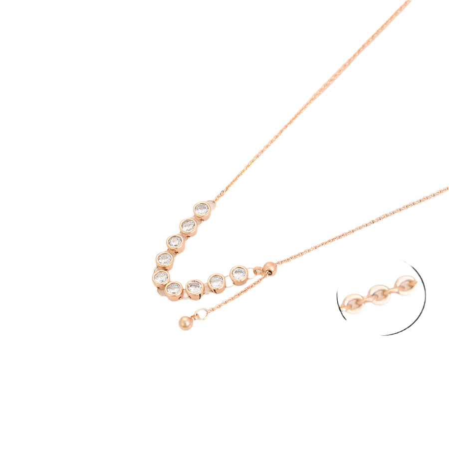 Rose Gold Chainstone Necklace