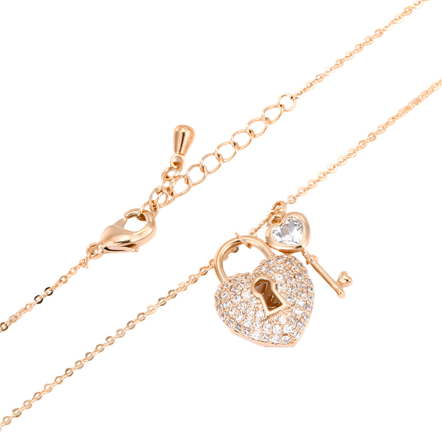 18k Rose Gold Key to My Heart Necklace