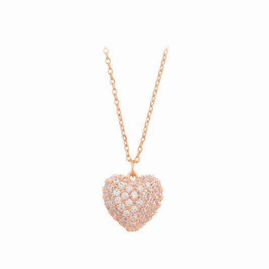 18k Rose Gold Royal Heart Necklace