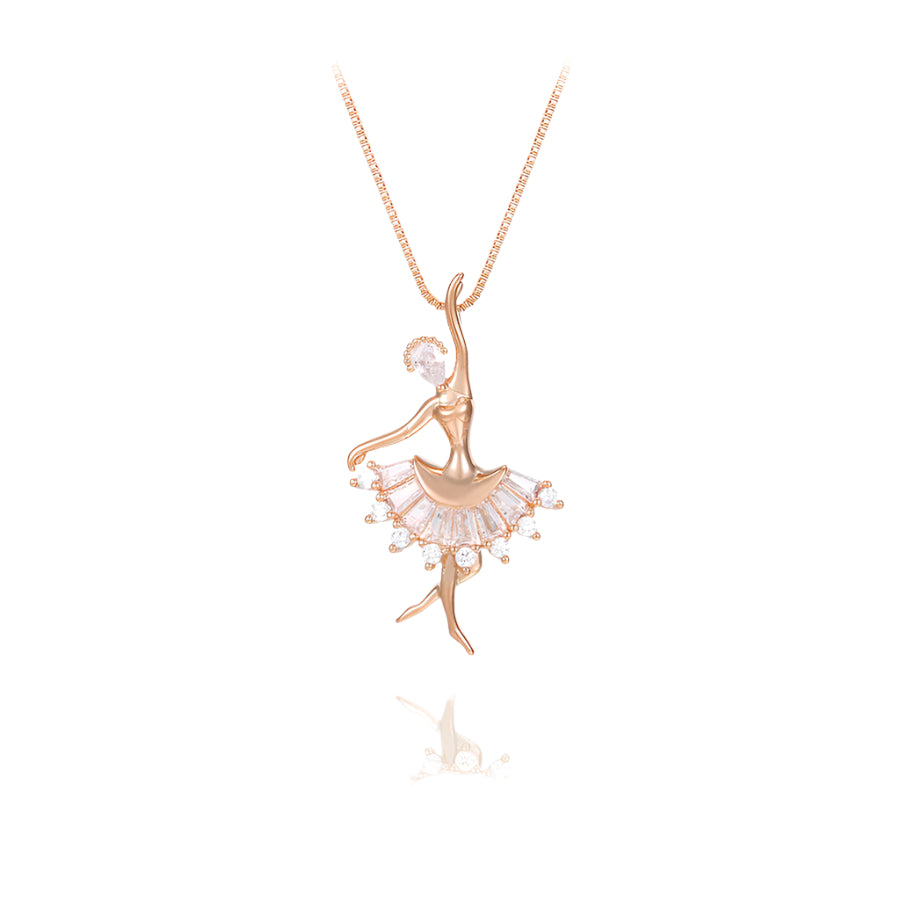 Rose Gold Dancing Elegance Necklace