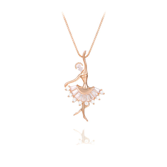 Rose Gold Dancing Elegance Necklace