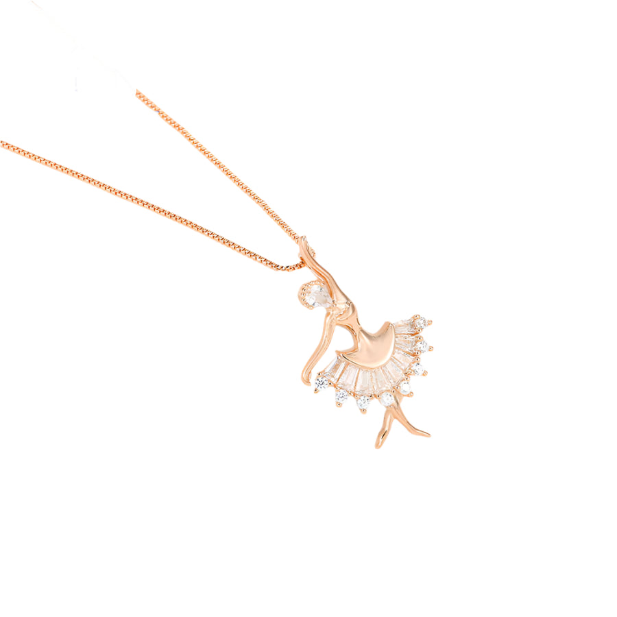 Rose Gold Dancing Elegance Necklace