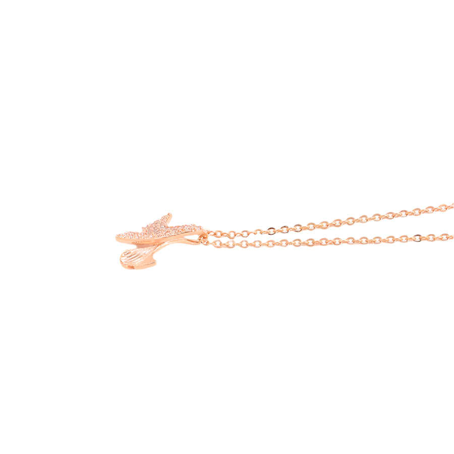 Rose Gold Ribbon Pendant Necklace – Elegant and Timeless