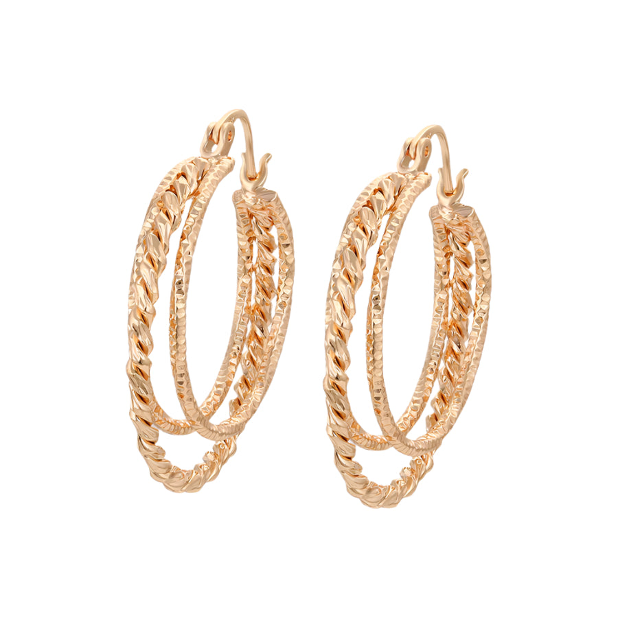 Triple Harmony Hoop Earrings