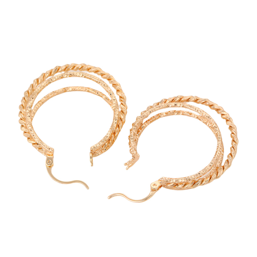 Triple Harmony Hoop Earrings