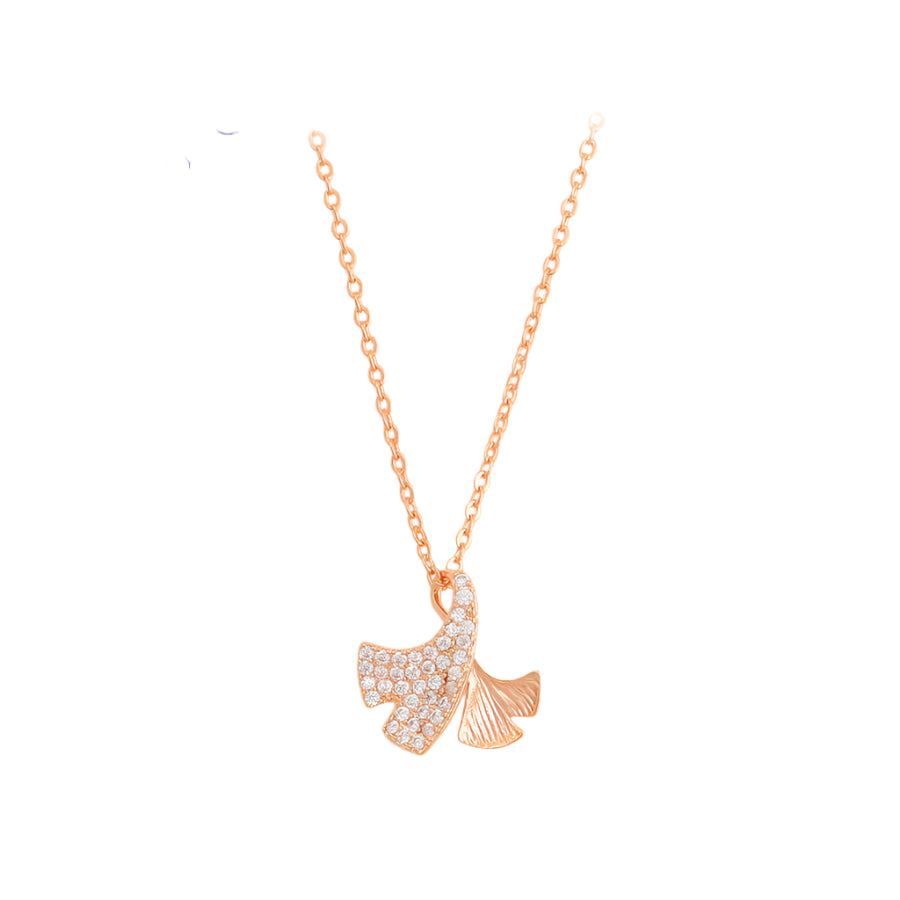 Rose Gold Ribbon Pendant Necklace – Elegant and Timeless